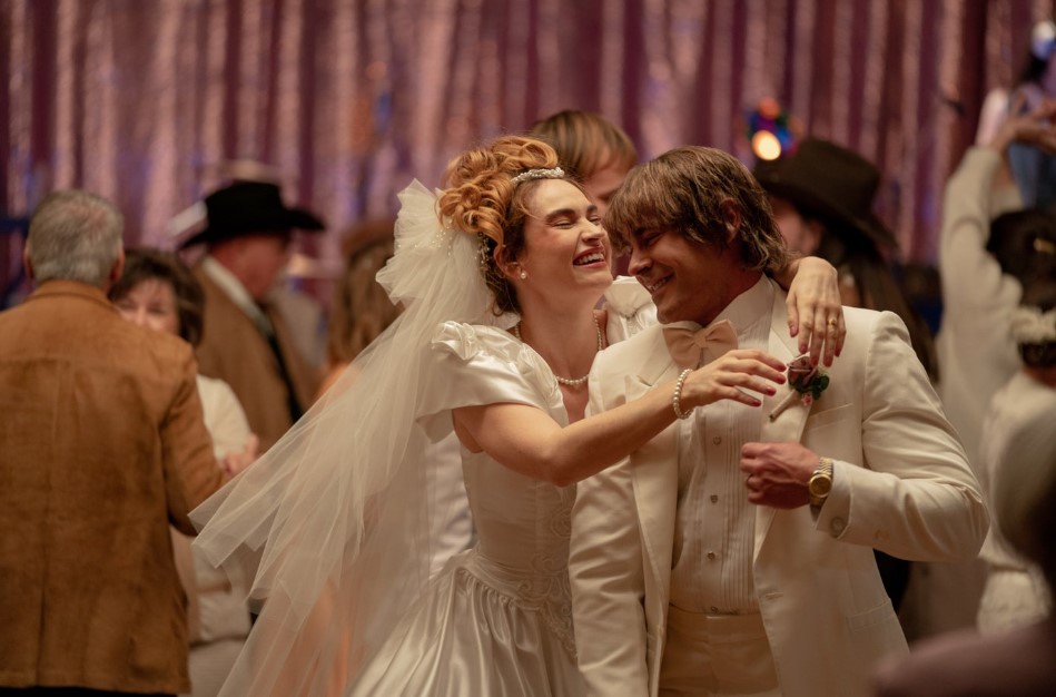 Zac Efron and Lily James in The Iron Claw (2023)