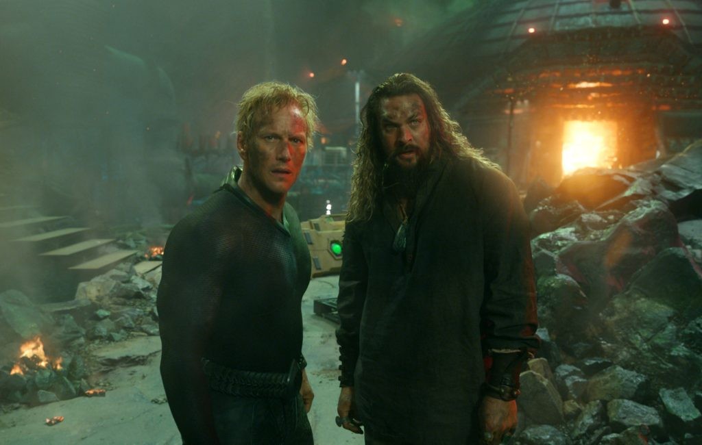 Jason Momoa and Patrick Wilson in a still from Aquaman and The Lost Kingdom 
