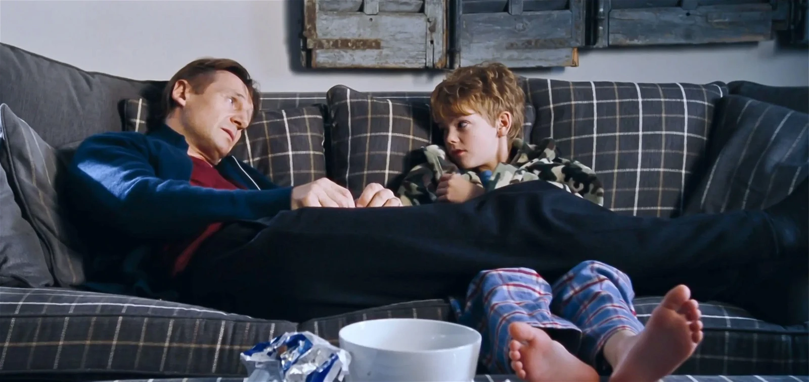 Liam Neeson and Game of Thrones star Thomas Brodie-Sangster in Love Actually