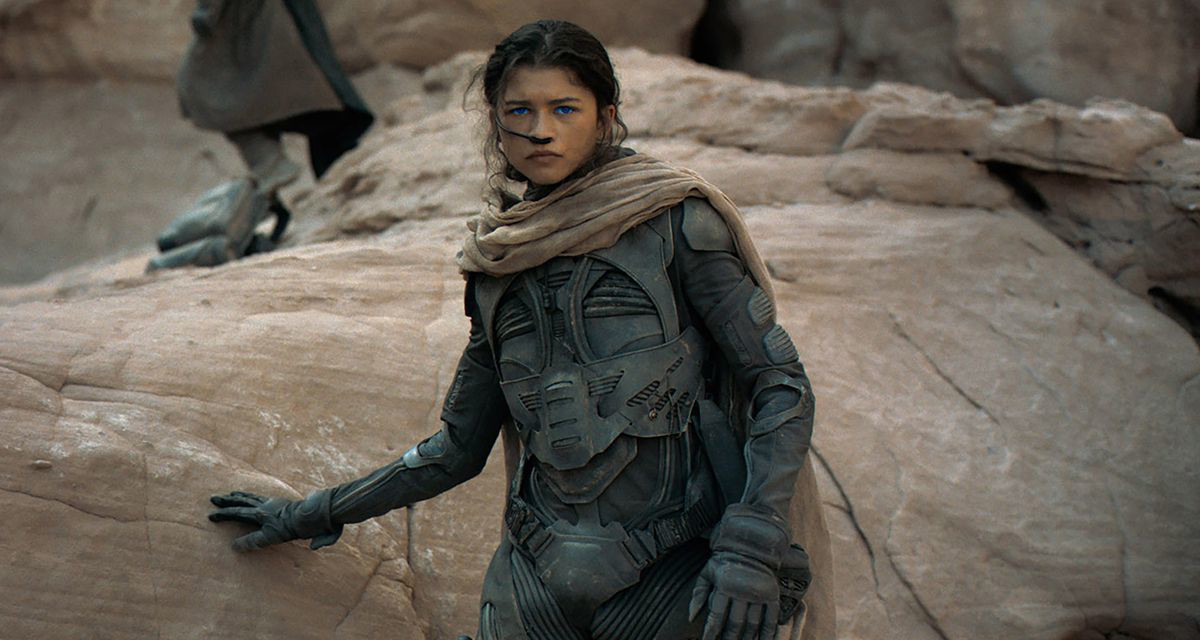 Zendaya portraying the role of Chani in Dune in this pivotal scene 