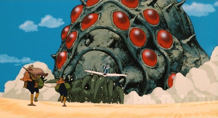 A still from Nausicaä of the Valley of the Wind 