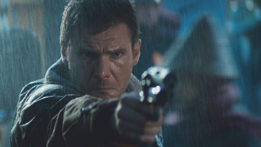 Harrison Ford in a still from Blade Runner 