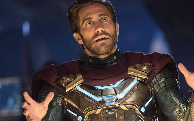 Jake Gyllenhaal posing as Mysterio in Spider-Man: Far from Home