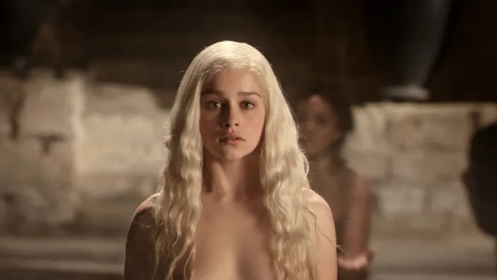 Emilia Clarke in Season One of Game of Thrones