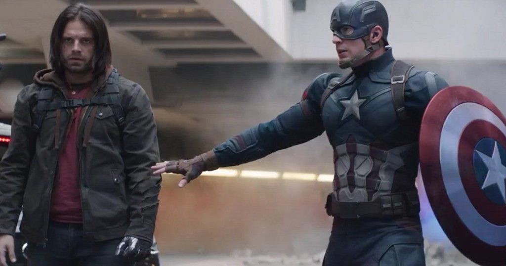 Chris Evans and Sebastian Stan as MCU's Captain America and Winter Soldier
