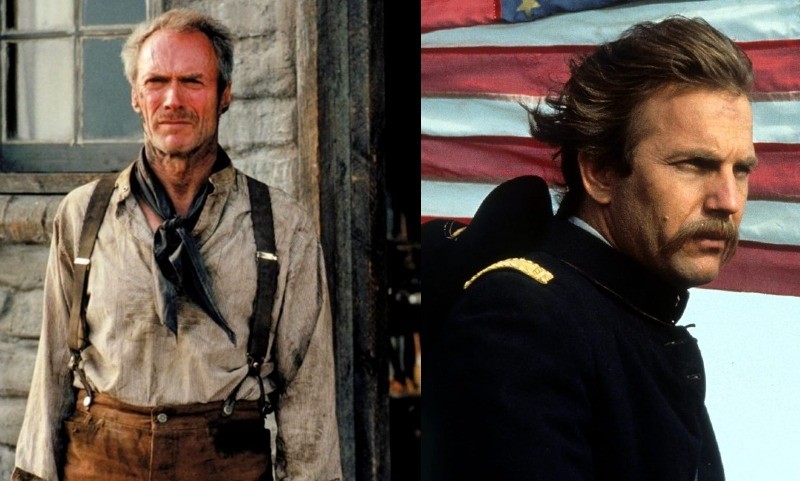Clint Eastwood (left) and Kevin Costner (right)