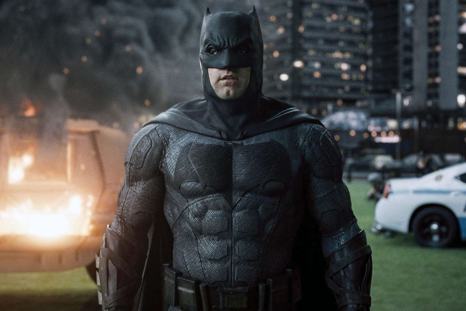 Ben Affleck as Batman in one of his earlier DCEU movies 