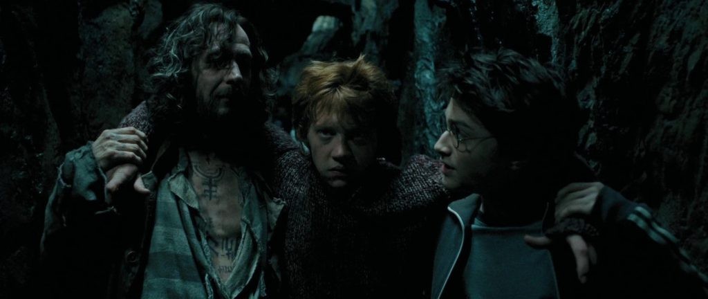 Gary Oldman, Rupert Grint, and Daniel Radcliffe in Harry Potter and the Prisoner of Azkaban (2004)
