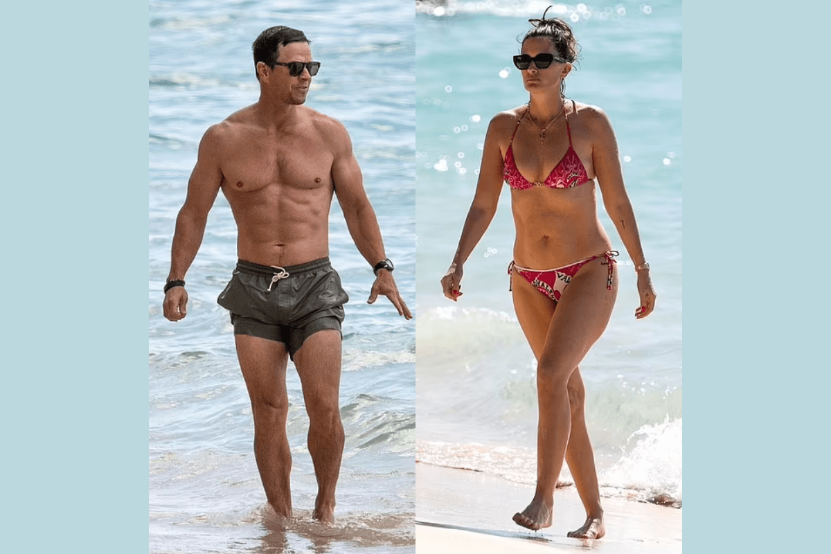 Mark Wahlberg and Rhea Durham during their Barbados vacation