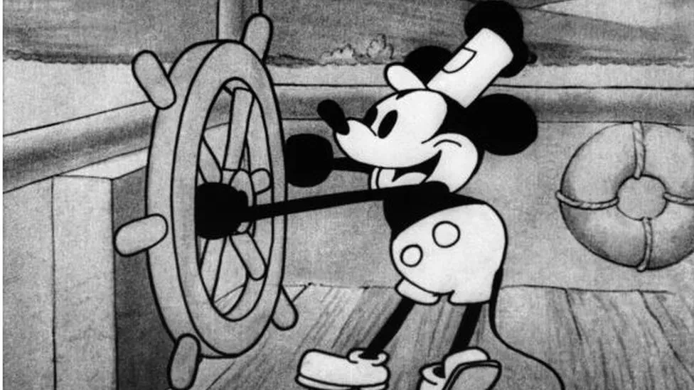 A picture of Mickey Mouse in the 1928 short film Steamboat Willie | Photo: Disney