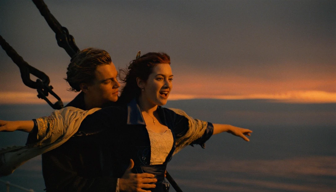 Leonardo DiCaprio and Kate Winslet in the iconic still from Titanic