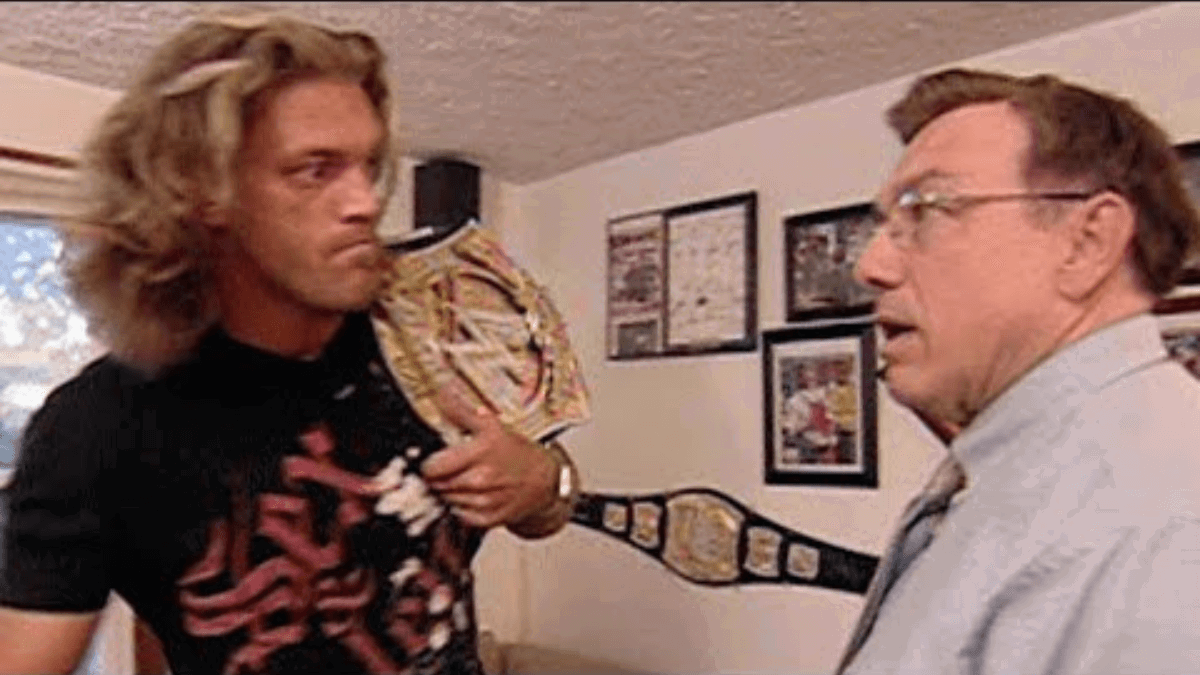 Edge and John Cena Sr. in the infamous WWE footage