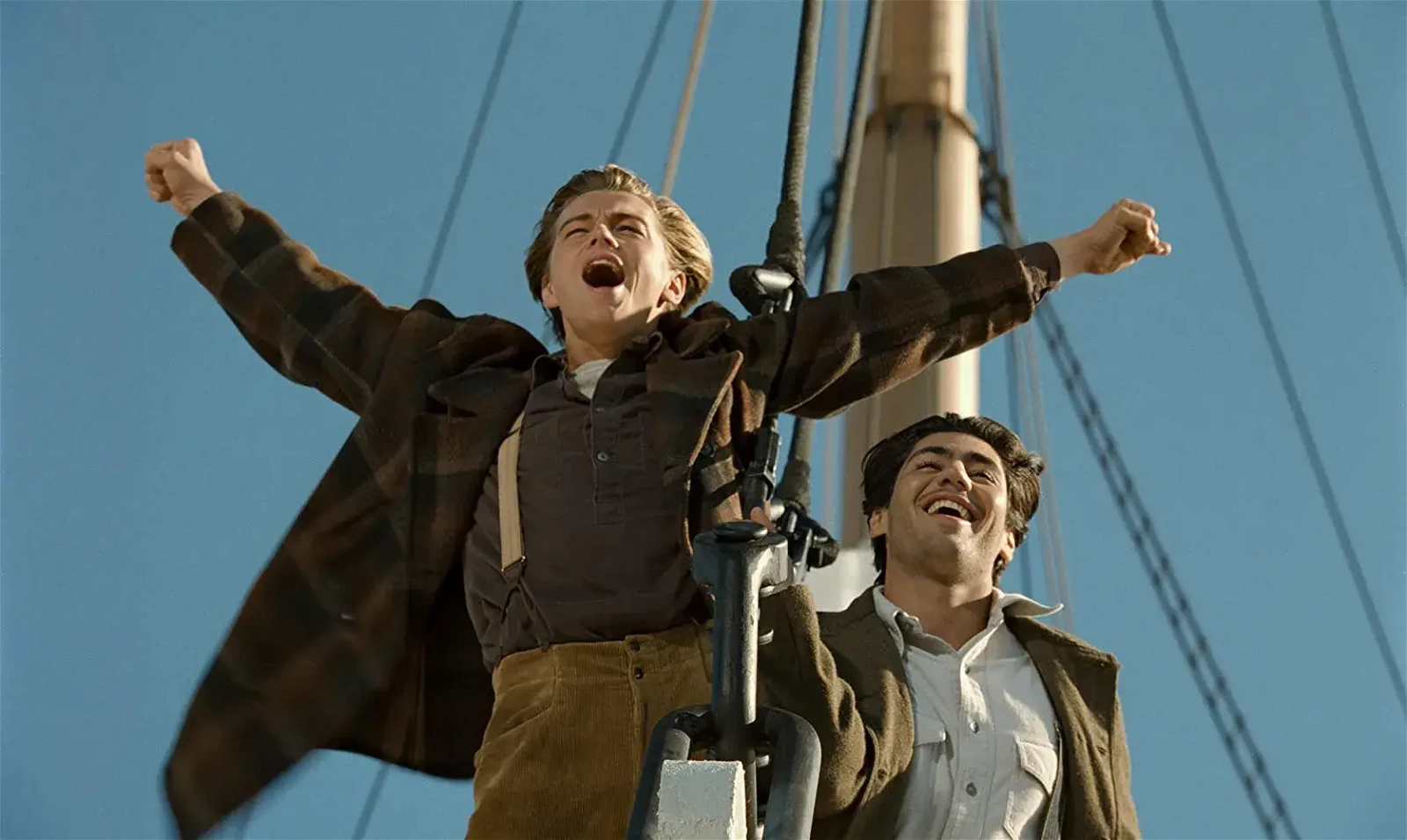 Leonardo DiCaprio in a scene from Titanic