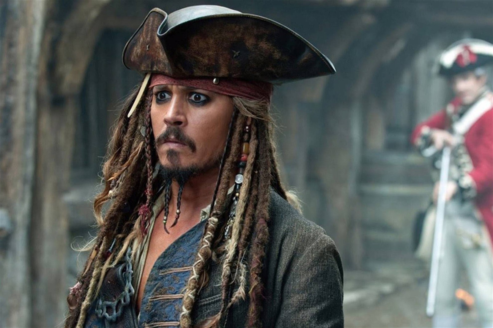 Johnny Depp as Jack Sparrow in Pirates of the Caribbean