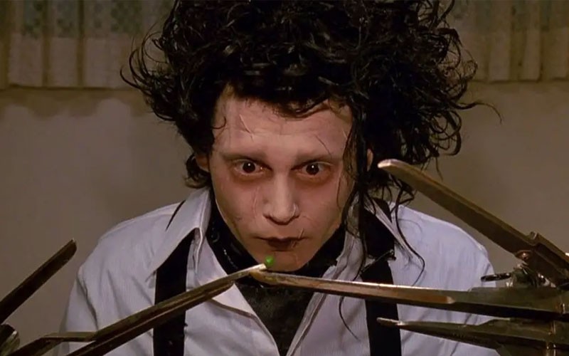 Johnny Depp as the main character in Edward Scissorhands