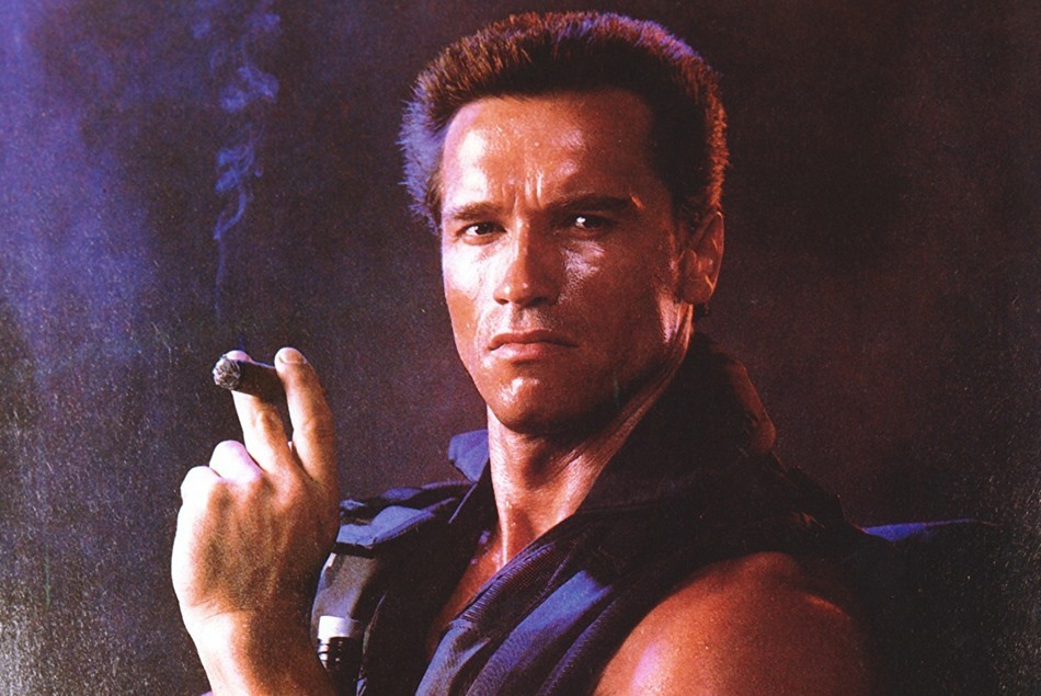 Arnold Schwarzenegger in a still from Commando