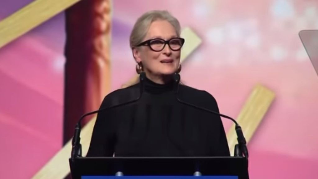Meryl Streep at the awards (via Palm Springs International Film Society's Instagram)