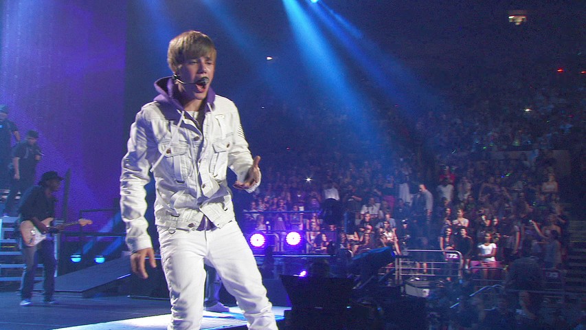 Justin Bieber in his concert film Never Say Never