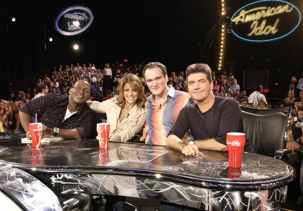 American Idol, from left: Randy Jackson, Paula Abdul, Quentin Tarantino, Simon Cowell