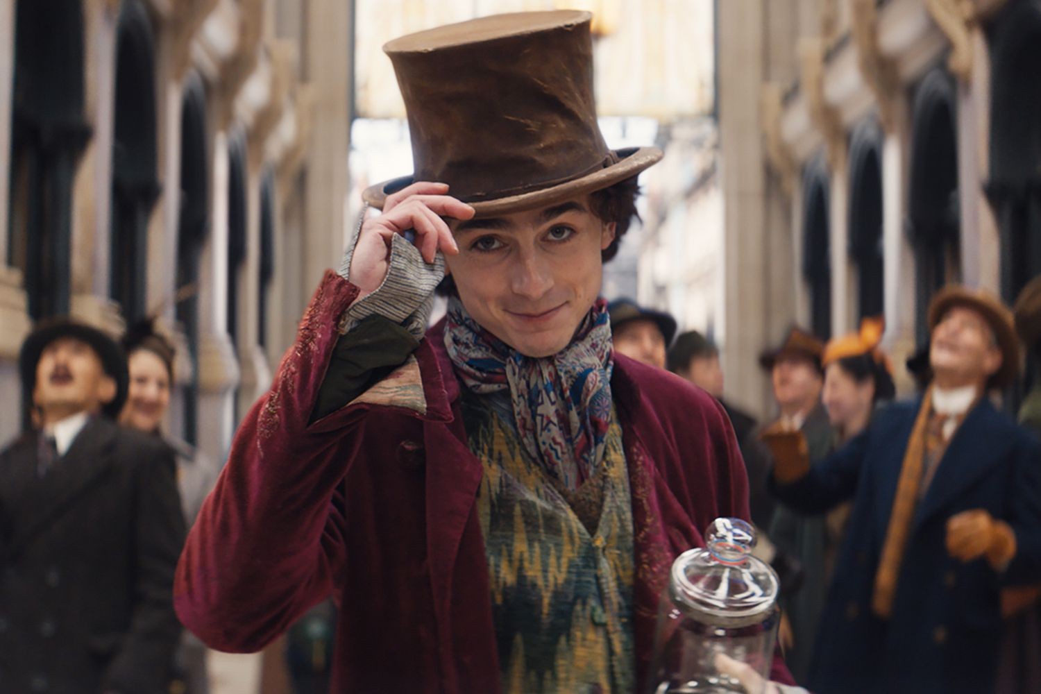 Timothée Chalamet as Willy Wonka in 2023's Wonka