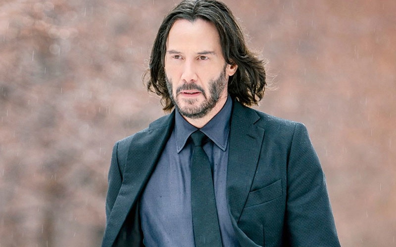 Keanu Reeves as John Wick in this scene