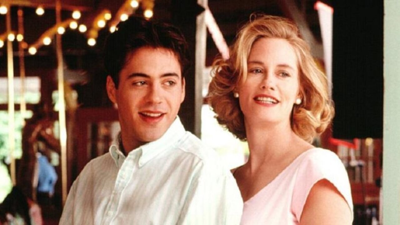 Robert Downey Jr. and Cybill Shepherd in Chances Are