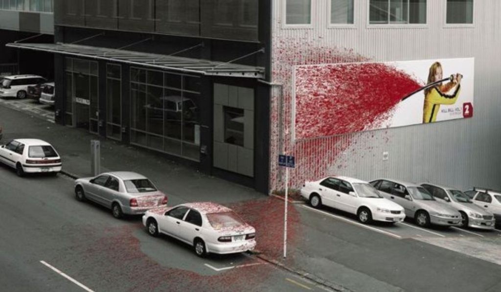 One of Kill Bill" Volume 1's marketing movie campaign ads