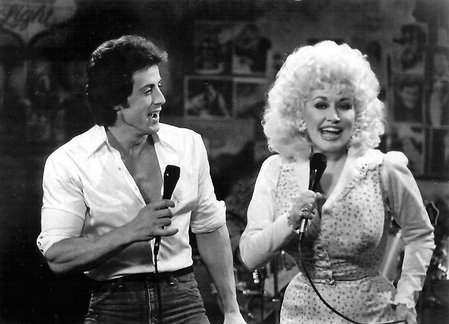Sylvester Stallone and Dolly Parton in Rhinestone (1984)