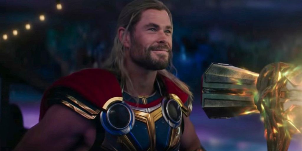 Chris Hemsworth as Thor , one of the Avengers