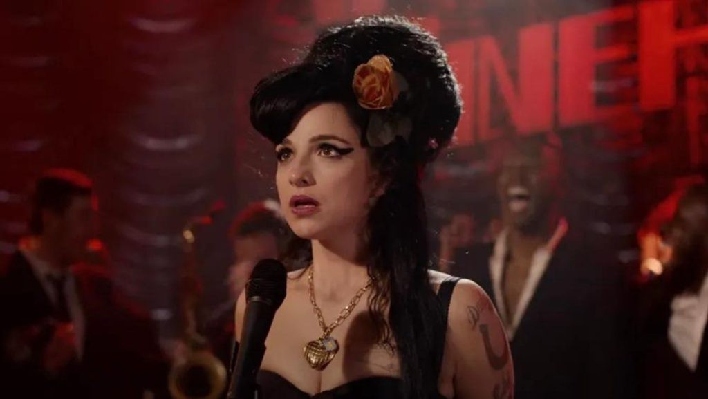 Marisa Abela as Amy Winehouse in a still from Back to Black