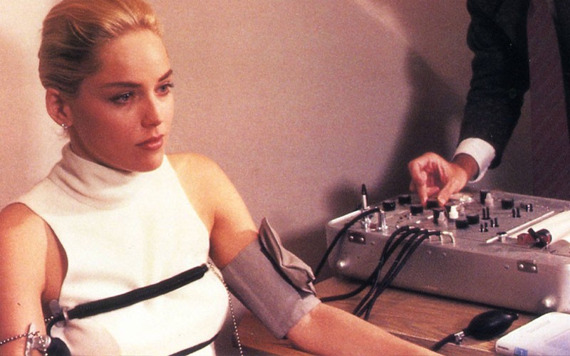 Sharon Stone taking a lie detector test in Basic Instinct