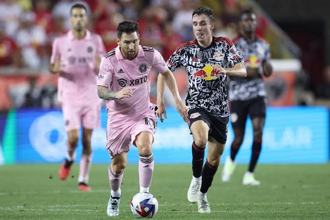 Messi during the Inter Miami vs New York Red Bulls match