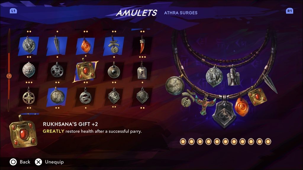 Amulets in Prince of Persia: The Lost Crown grant you various passive abilities.