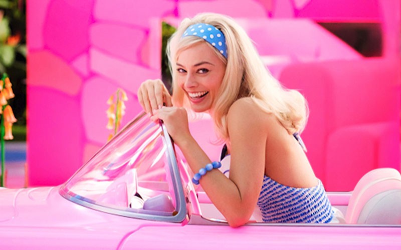 Margot Robbie as Barbie in the movie 