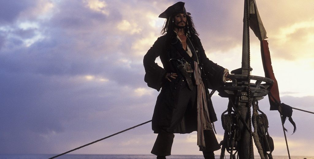 Johnny Depp as Captain Jack Sparrow in a still from Pirates of the Caribbean