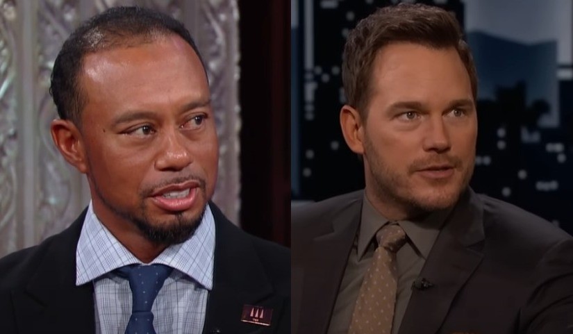 Tiger Woods and Chris Pratt