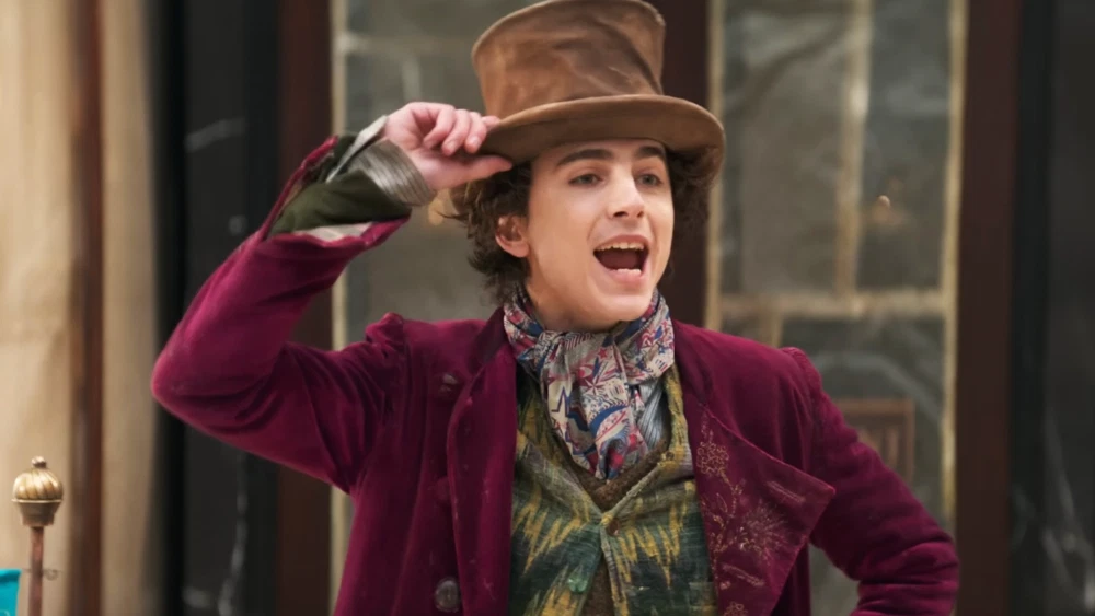 Timothée Chalamet as Willy Wonka