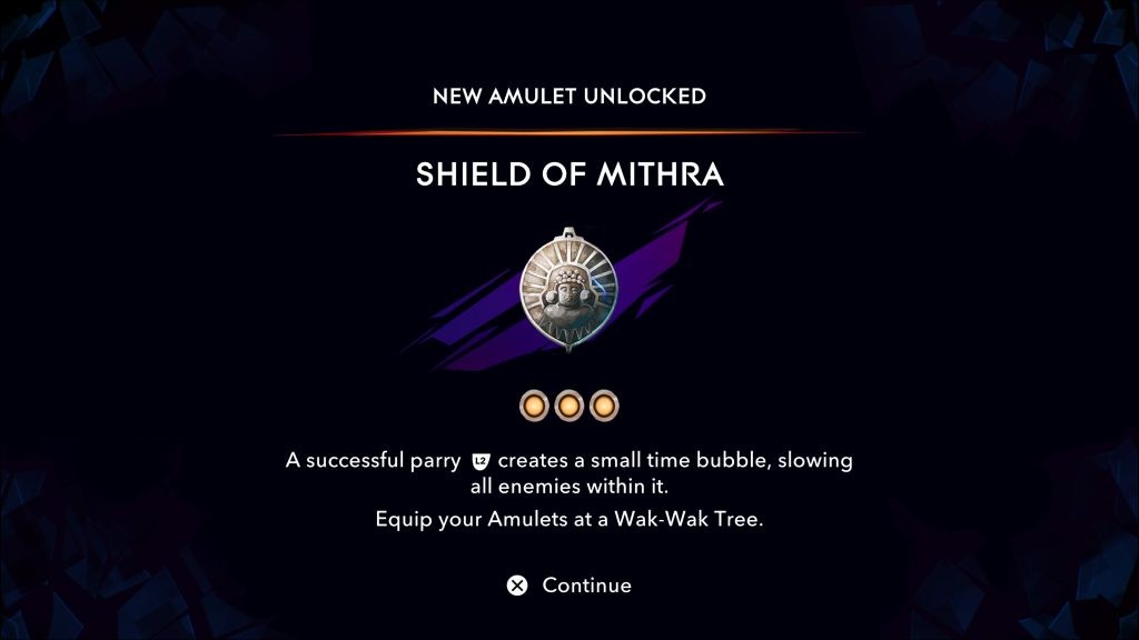 The Shield of Mithra slows down your enemies after a successful parry. 