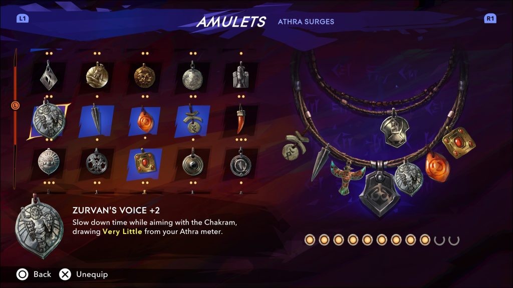Slow down time to perfect your aim with the Chakram by equipping the Zurvan’s Voice amulet.