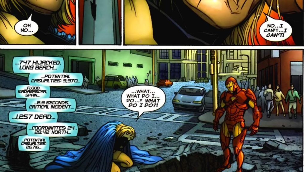 The moment where Iron Man overpowered Sentry