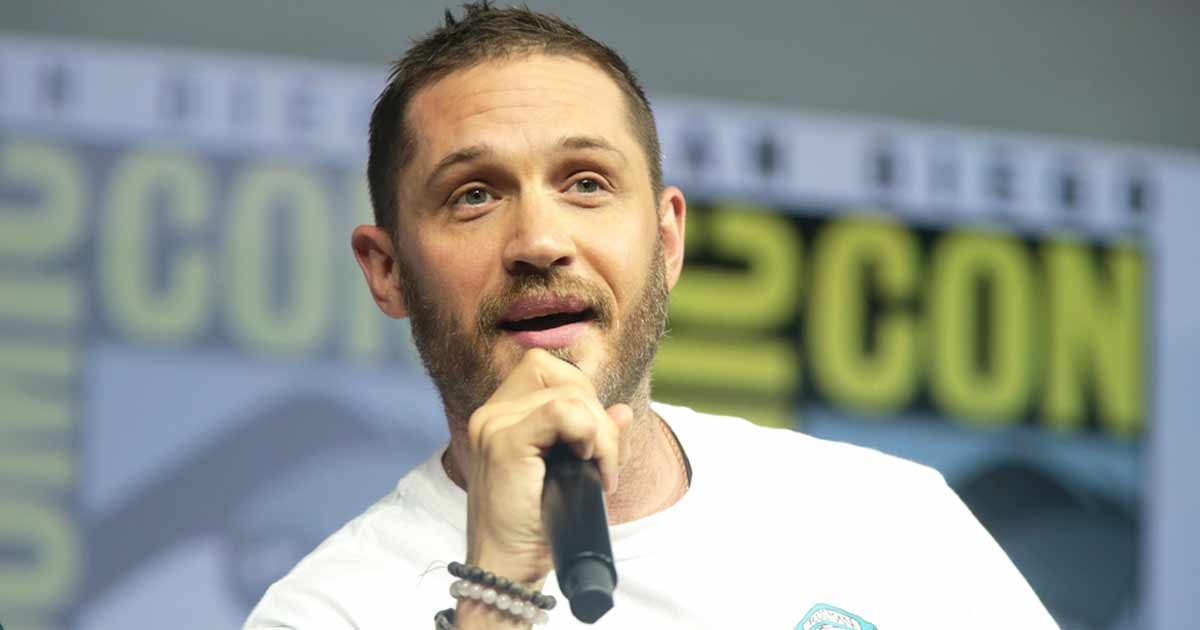 Tom Hardy speaking at the 2018 San Diego Comic Con International