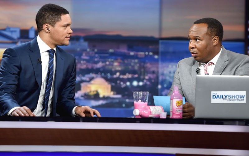 Trevor Noah and Roy Wood Jr. on The Daily Show