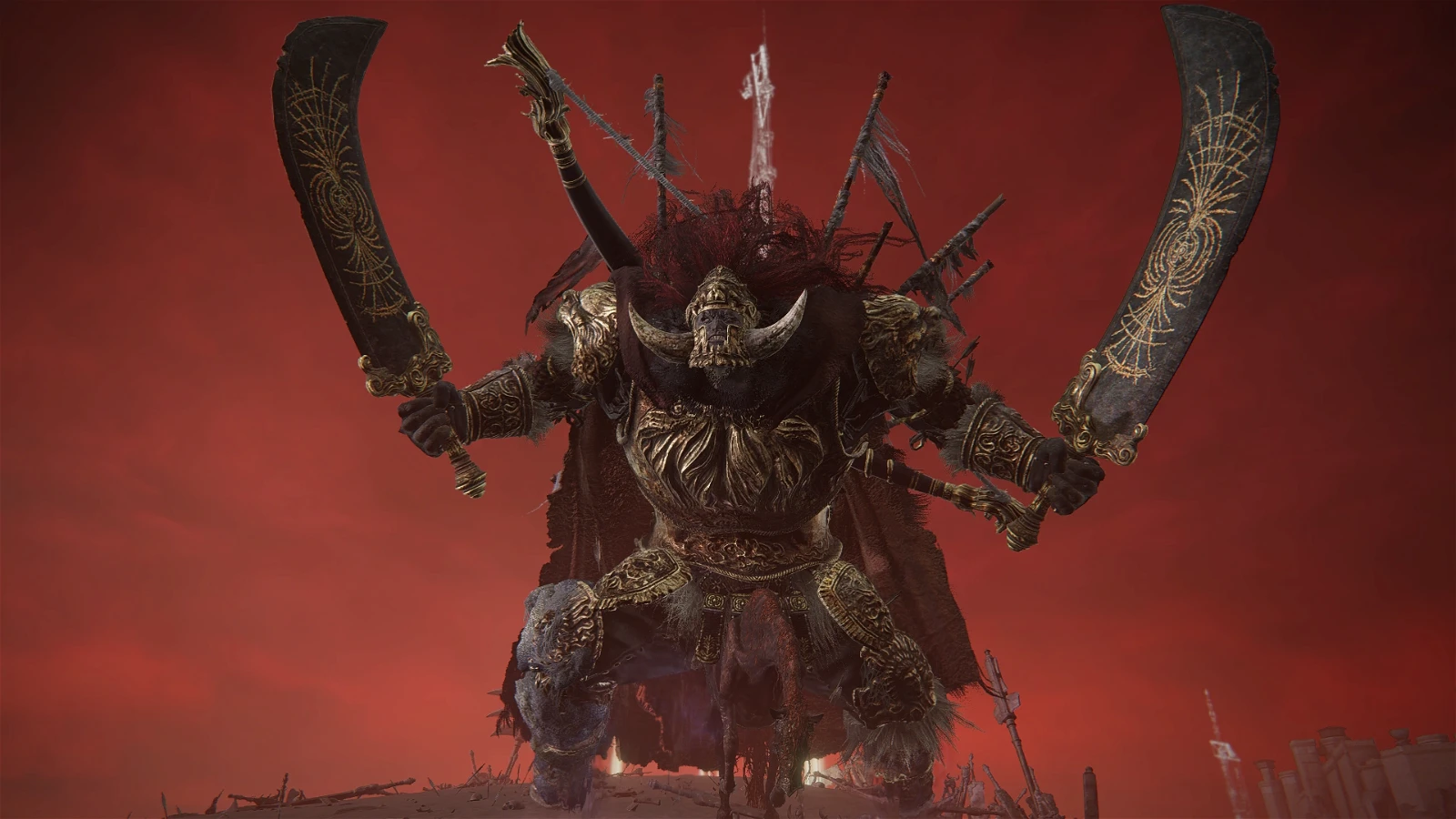 There are a lot of unique enemies that the player gets to fight in Elden Ring | A still from the battle with Starscourge Radahn