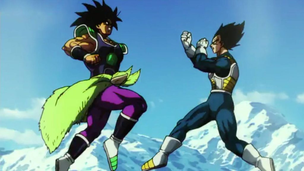 Broly Fighting Vegeta