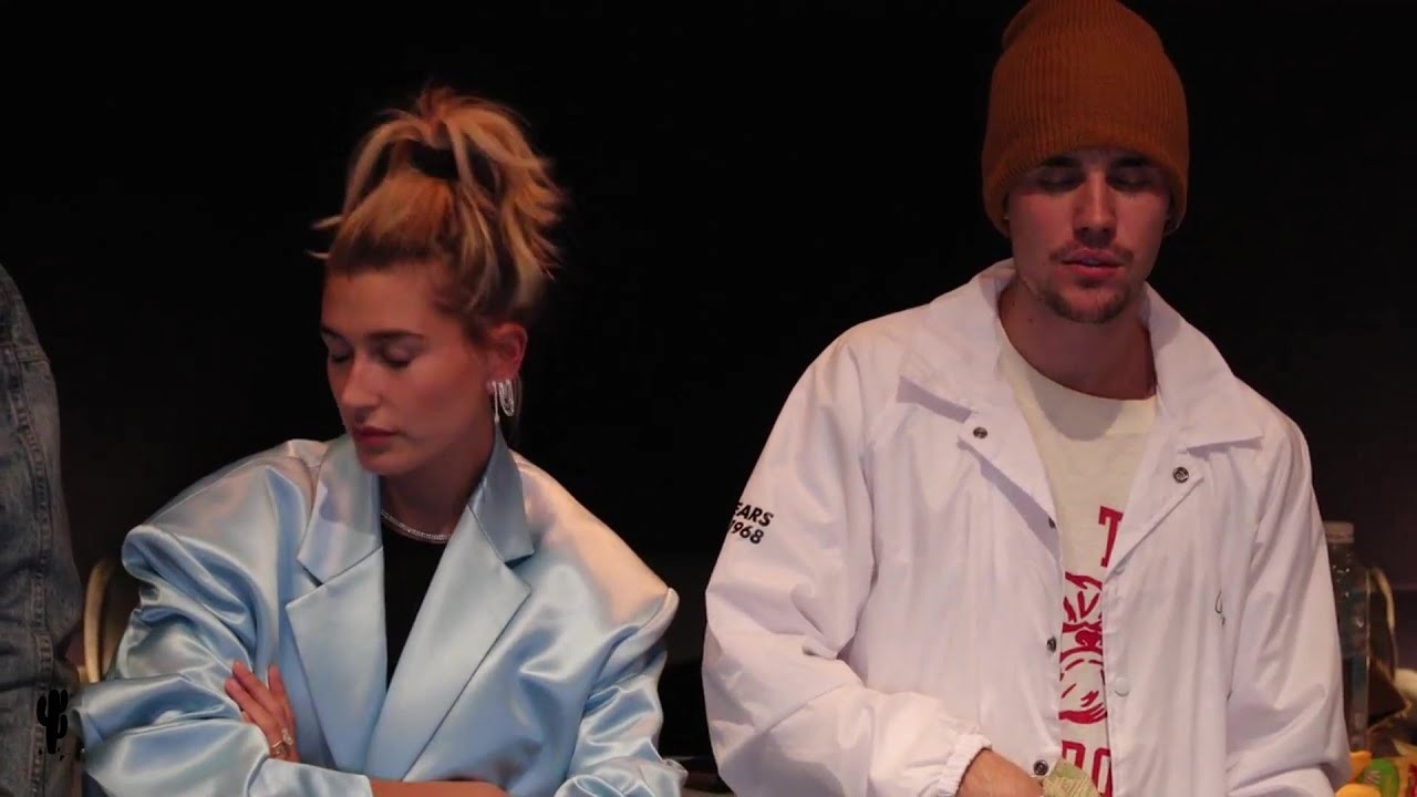 Justin Bieber and Hailey Bieber in the music video for Don Toliver's Private Landing
