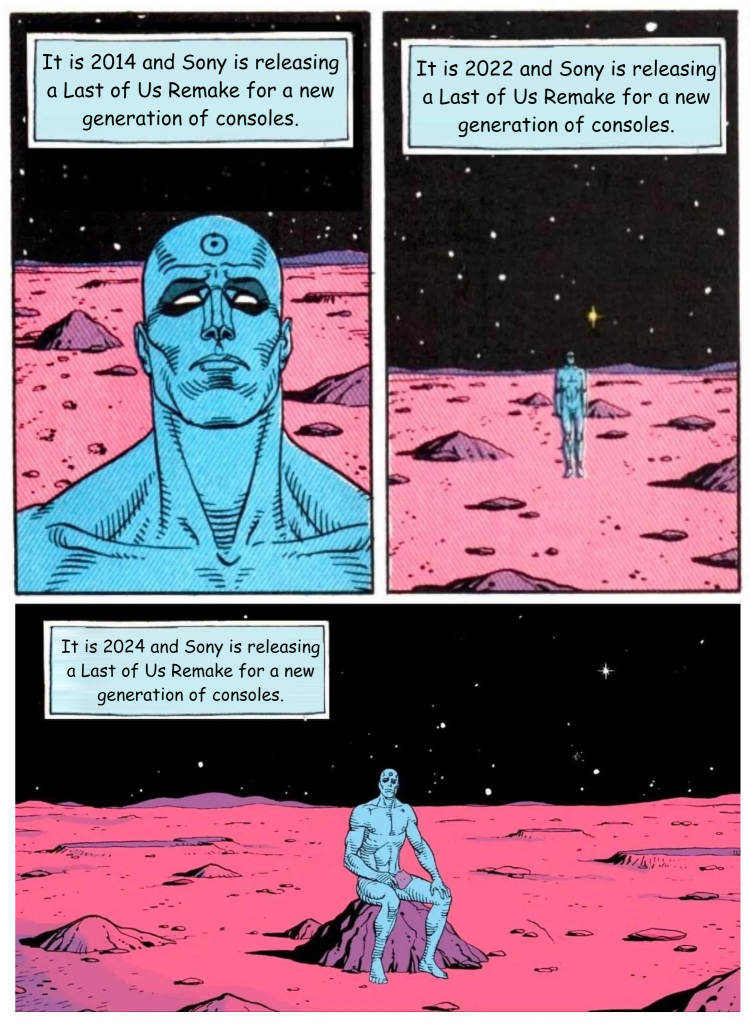 Even Doctor Manhattan is getting fed up of it...