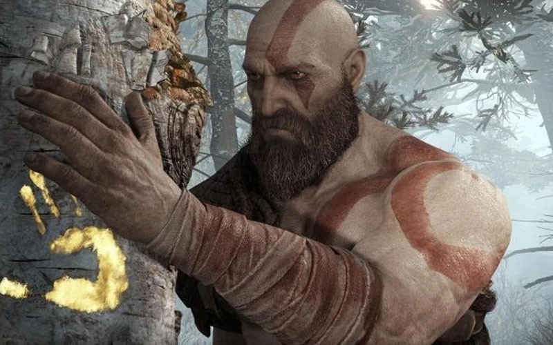Kratos in a pivotal scene from God of War 