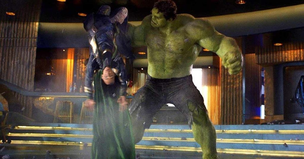 Lok getting 'Hulk-Smashed' in The Avengers (2012)