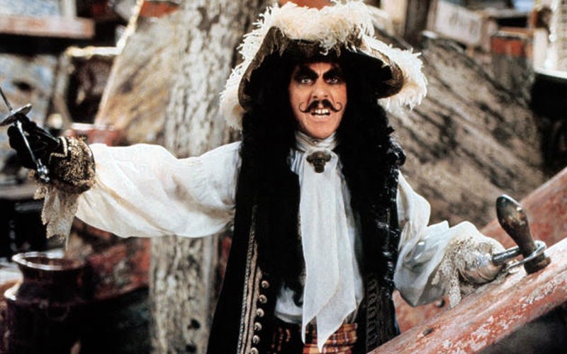 Dustin Hoffman as one of the main characters in Hook
