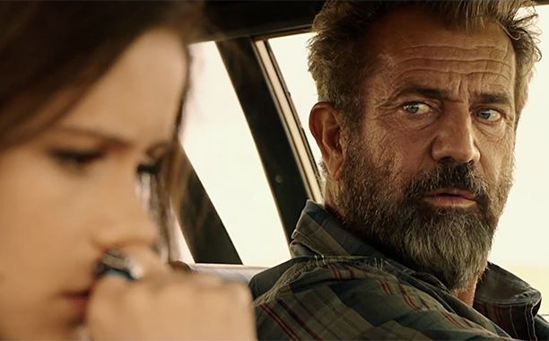 Erin Moriarty with Mel Gibson in Blood Father